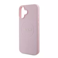   Guess Grained Gold Ring MagSafe Apple iPhone 16 Plus hátlap tok, rózsaszín GUHMP16MPGHSMMP