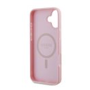 Guess Grained Gold Ring MagSafe Apple iPhone 16 Plus hátlap tok, rózsaszín GUHMP16MPGHSMMP