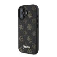   Guess PU Peony Script Apple iPhone 16 Plus MagSafe kompatibilis tok, fekete/barna GUHMP16MPGPYSK