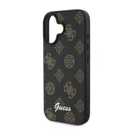  Guess PU Peony Script Apple iPhone 16 Plus MagSafe kompatibilis tok, fekete/barna GUHMP16MPGPYSK