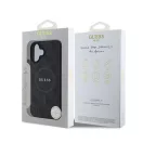 Guess 4G Ring Classic Logo Apple iPhone 16 hátlap tok, fekete/barna GUHMP16SG4GFRK