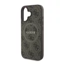 Guess 4G Ring Classic Logo Apple iPhone 16 hátlap tok, barna GUHMP16SG4GFRW