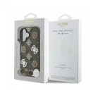 Guess Peony On 4G Background Apple iPhone 16 MagSafe kompatibilis tok, barna GUHMP16SP4PWPW