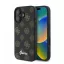 Guess Peony Script Apple iPhone 16 MagSafe kompatibilis hátlap tok, fekete/barna GUHMP16SPGPYSK