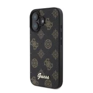   Guess Peony Script Apple iPhone 16 MagSafe kompatibilis hátlap tok, fekete/barna GUHMP16SPGPYSK