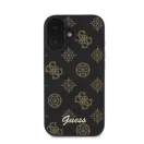 Guess Peony Script Apple iPhone 16 MagSafe kompatibilis hátlap tok, fekete/barna GUHMP16SPGPYSK