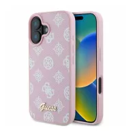   Guess Peony Script Apple iPhone 16 MagSafe kompatibilis hátlap tol, rózsaszín GUHMP16SPGPYSP