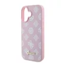 Guess Peony Script Apple iPhone 16 MagSafe kompatibilis hátlap tol, rózsaszín GUHMP16SPGPYSP