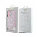 Guess Peony Script Apple iPhone 16 MagSafe kompatibilis hátlap tol, rózsaszín GUHMP16SPGPYSP