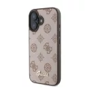 Guess Peony Script Apple iPhone 16 MagSafe kompatibilis hátlap tok, barna GUHMP16SPGPYSW