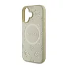 Guess Saffiano Peony Classic Logo Apple iPhone 16 hátlap tok, arany GUHMP16SPSAPSMED