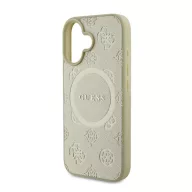   Guess Saffiano Peony Classic Logo Apple iPhone 16 hátlap tok, arany GUHMP16SPSAPSMED