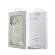   Guess Saffiano Peony Classic Logo Apple iPhone 16 hátlap tok, arany GUHMP16SPSAPSMED