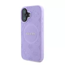 Guess Saffiano Peony Classic Logo Apple iPhone 16 hátlap tok, lila GUHMP16SPSAPSMEU