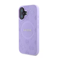   Guess Saffiano Peony Classic Logo Apple iPhone 16 hátlap tok, lila GUHMP16SPSAPSMEU