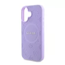 Guess Saffiano Peony Classic Logo Apple iPhone 16 hátlap tok, lila GUHMP16SPSAPSMEU
