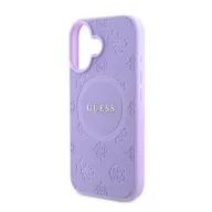   Guess Saffiano Peony Classic Logo Apple iPhone 16 hátlap tok, lila GUHMP16SPSAPSMEU
