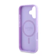   Guess Saffiano Peony Classic Logo Apple iPhone 16 hátlap tok, lila GUHMP16SPSAPSMEU