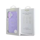 Guess Saffiano Peony Classic Logo Apple iPhone 16 hátlap tok, lila GUHMP16SPSAPSMEU