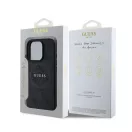 Guess 4G Ring Classic Logo Apple iPhone 16 Pro Max hátlap tok, fekete/barna GUHMP16XG4GFRK