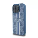 Guess 4G Printed Stripes MagSafe Apple iPhone 16 Pro Max hátlap tok, kék GUHMP16XP4RPSB