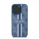 Guess 4G Printed Stripes MagSafe Apple iPhone 16 Pro Max hátlap tok, kék GUHMP16XP4RPSB