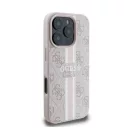 Guess 4G Printed Stripes MagSafe Apple iPhone 16 Pro Max hátlap tok, rózsaszín GUHMP16XP4RPSP