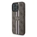 Guess 4G Printed Stripes MagSafe Apple iPhone 16 Pro Max hátlap tok, barna GUHMP16XP4RPSW