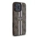 Guess 4G Printed Stripes MagSafe Apple iPhone 16 Pro Max hátlap tok, barna GUHMP16XP4RPSW