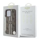 Guess 4G Printed Stripes MagSafe Apple iPhone 16 Pro Max hátlap tok, barna GUHMP16XP4RPSW