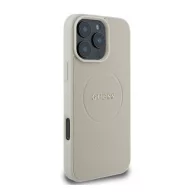   Guess Grained Gold Ring MagSafe Apple iPhone 16 Pro Max hátlap tok, bézs GUHMP16XPGHSMME