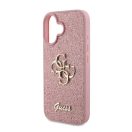 Guess PU Fixed Glitter 4G Metal Logo Apple iPhone 16 hátlap tok, rózsaszín