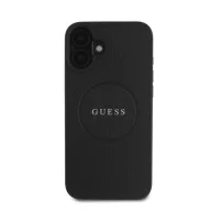   Guess PU Grained Classic Logo Apple iPhone 16 MagSafe kompatibilis hátlap tok, barna