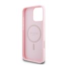 Guess PU Grained Classic Logo Apple iPhone 16 Pro MagSafe kompatibilis hátlap tok, rózsaszín