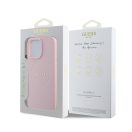 Guess PU Grained Classic Logo Apple iPhone 16 Pro MagSafe kompatibilis hátlap tok, rózsaszín