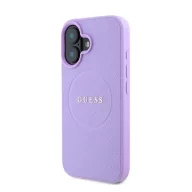   Guess PU Grained Classic Logo Apple iPhone 16 MagSafe kompatibilis hátlap tok, lila