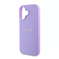   Guess PU Grained Classic Logo Apple iPhone 16 MagSafe kompatibilis hátlap tok, lila