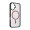 Tactical MagForce Hyperstealth 2.0 Apple iPhone 16 MagSafe kompatibilis tok, fekete/piros