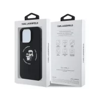  Karl Lagerfeld Silicone KC Heads Ring  Apple iPhone 16 Pro hátlap tok, fekete KLHMP16LSCMKCRHK
