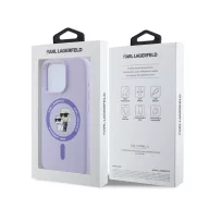   Karl Lagerfeld Silicone KC Heads Ring Apple iPhone 16 Pro hátlap tok, lila KLHMP16LSCMKCRHU
