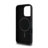  Karl Lagerfeld Silicone Double Heads Print Apple iPhone 16 Pro Magsafe kompatibilis hátlap tok, fekete KLHMP16LSKCHPPLK