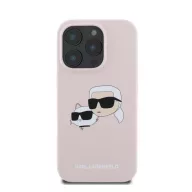   Karl Lagerfeld Silicone Double Heads Print Apple iPhone 16 Pro Magsafe kompatibilis hátlap tok, rózsaszín