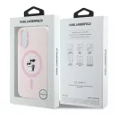 Karl Lagerfeld Silicone KC Heads Ring Apple iPhone 16 Plus hátlap tok, rózsaszín KLHMP16MSCMKCRHP