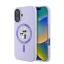 Karl Lagerfeld Silicone KC Heads Ring Apple iPhone 16 Plus hátlap tok, lila KLHMP16MSCMKCRHU