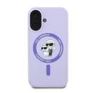 Karl Lagerfeld Silicone KC Heads Ring Apple iPhone 16 Plus hátlap tok, lila KLHMP16MSCMKCRHU