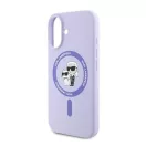 Karl Lagerfeld Silicone KC Heads Ring Apple iPhone 16 Plus hátlap tok, lila KLHMP16MSCMKCRHU