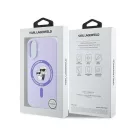 Karl Lagerfeld Silicone KC Heads Ring Apple iPhone 16 Plus hátlap tok, lila KLHMP16MSCMKCRHU