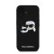 Karl Lagerfeld Silicone Double Heads Print Apple iPhone 16 Plus Magsafe kompatibilis hátlap tok, fekete KLHMP16MSKCHPPLK