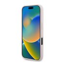 Karl Lagerfeld Silicone Double Heads Print Apple iPhone 16 Plus Magsafe kompatibilis hátlap tok, rózsaszín