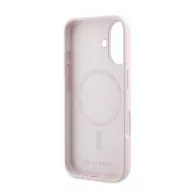   Karl Lagerfeld Silicone Double Heads Print Apple iPhone 16 Magsafe kompatibilis hátlap tok, rózsaszín KLHMP16SSKCHPPLP